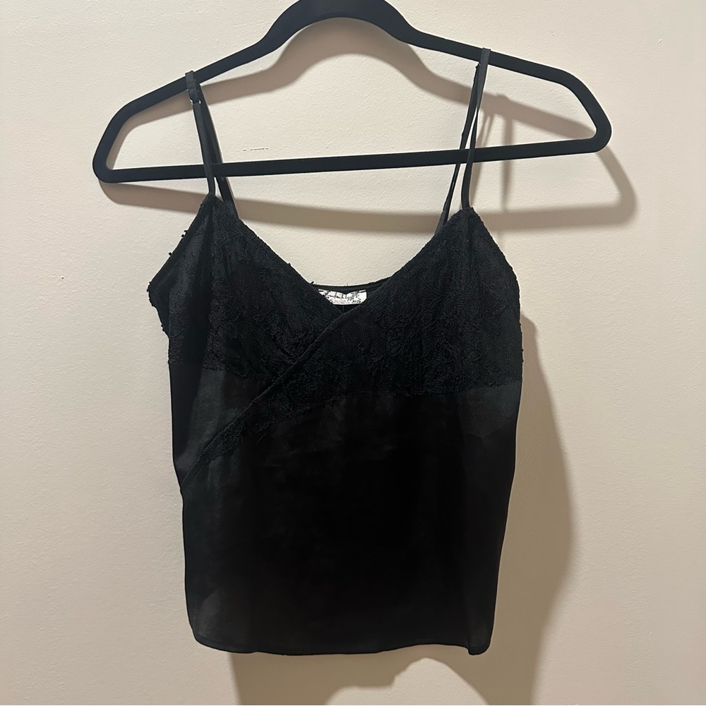 Free People intimate NWT black satin tank top XS - Picture 3 of 4